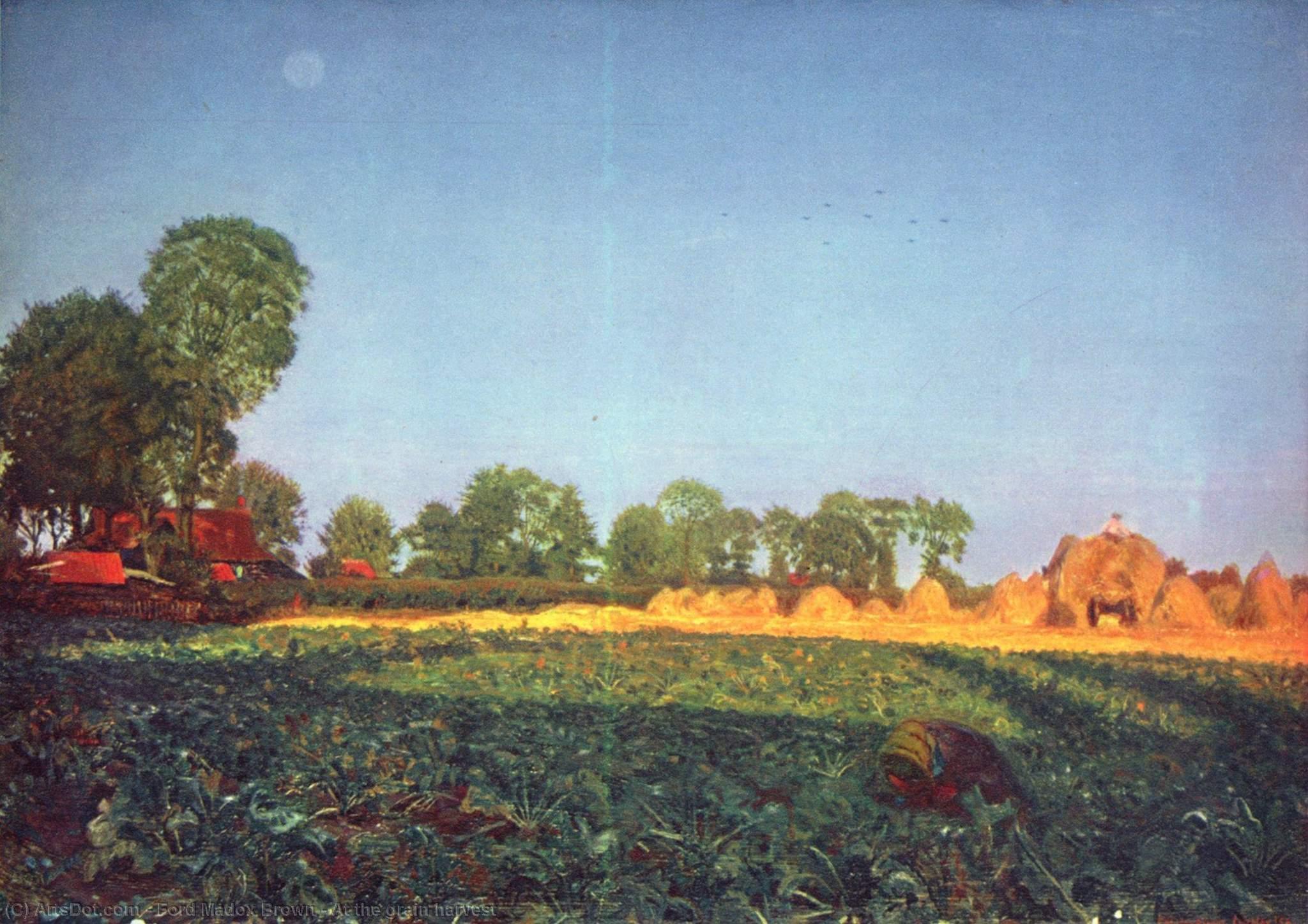 At The Grain Harvest — Ford Madox Brown