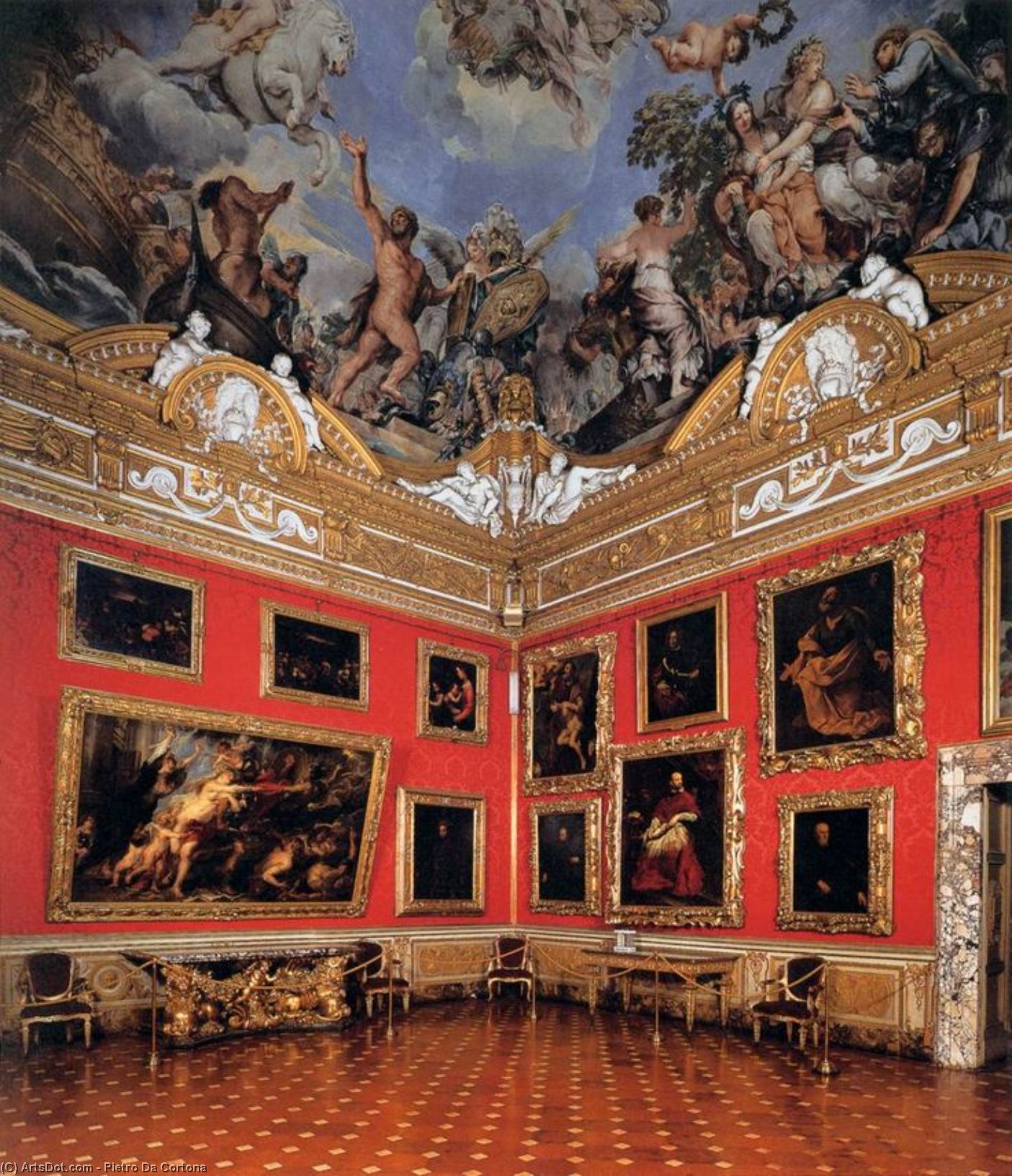 View Of The Hall Of Mars — Pietro Da Cortona