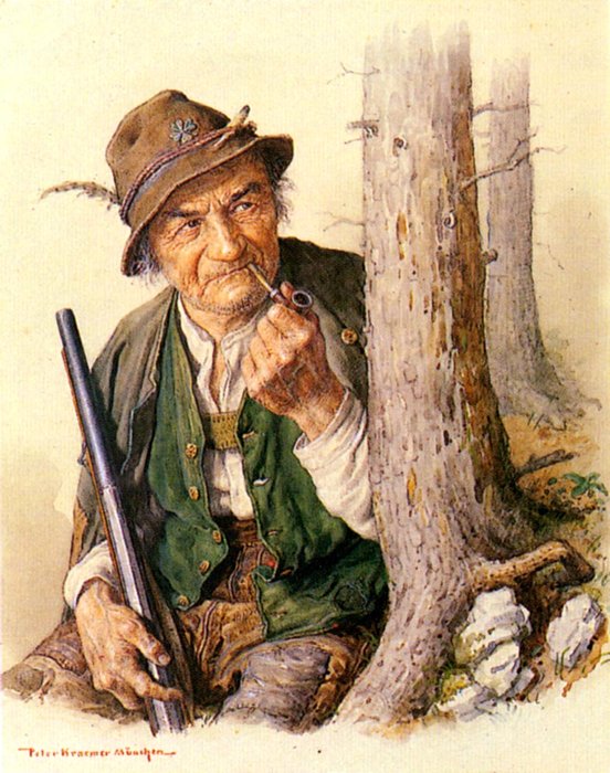 Hunters And A Mountaineer — Peter Kraemer