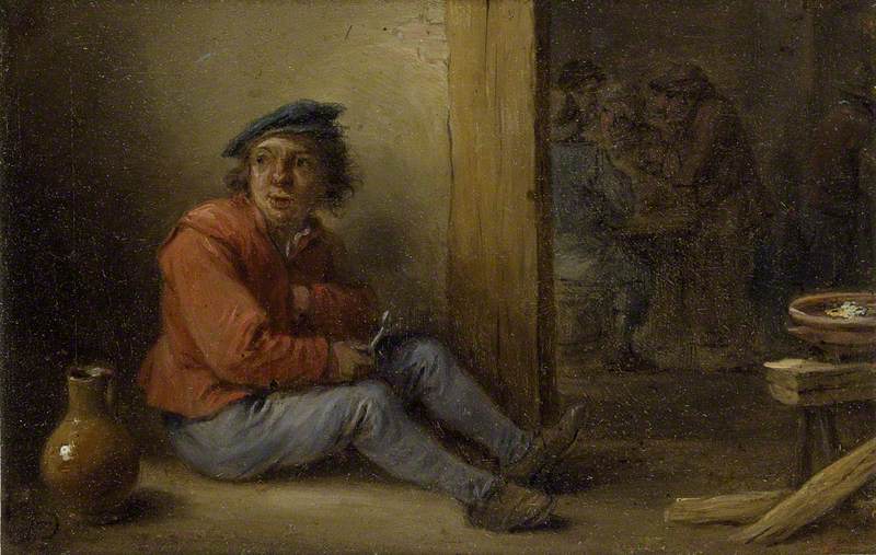 A Young Peasant Seated In An Interior — David Teniers The Younger