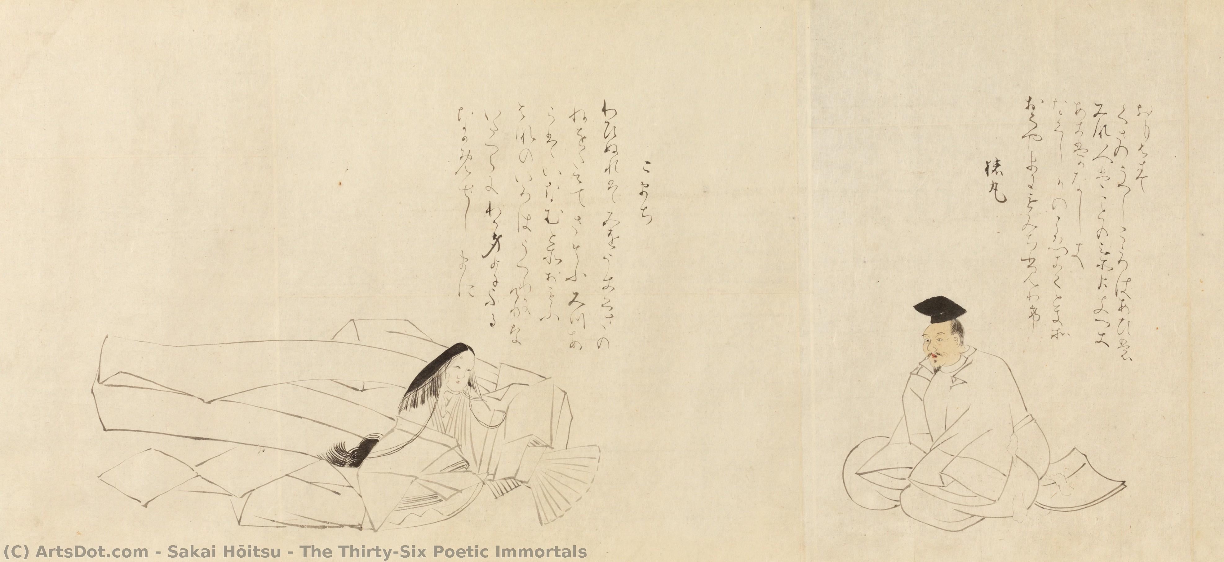 The Thirty-six Poetic Immortals — Sakai Hōitsu