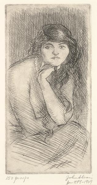 Woman With Hand To Chin — John French Sloan