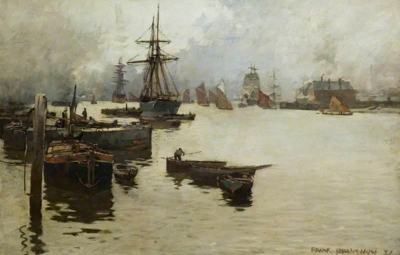 The Lower Reaches Of The Thames — Frank Brangwyn