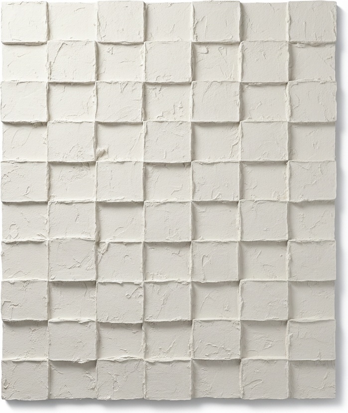 Monolithic Echoes Of Eroded Geometry In A Timeless Alabaster Relief — David Moreau