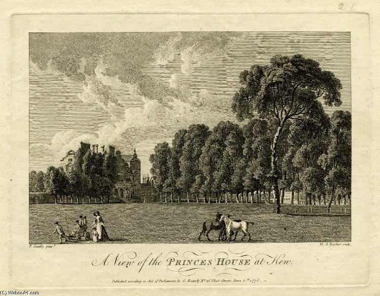 A View Of The Prince's House At Kew — Michael Angelo Rooker
