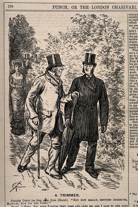 A Country Doctor Enquiring How A Farm Worker Has Voted — Charles Samuel Keene