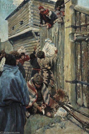 And They Did Their Trading From The Top Of Battlemented Walls — N.c. Wyeth