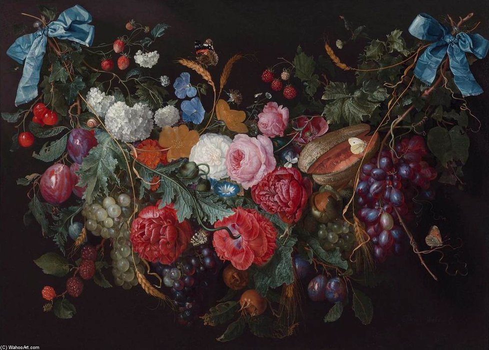 A Swag Of Flowers — Jacob Van Walscapelle