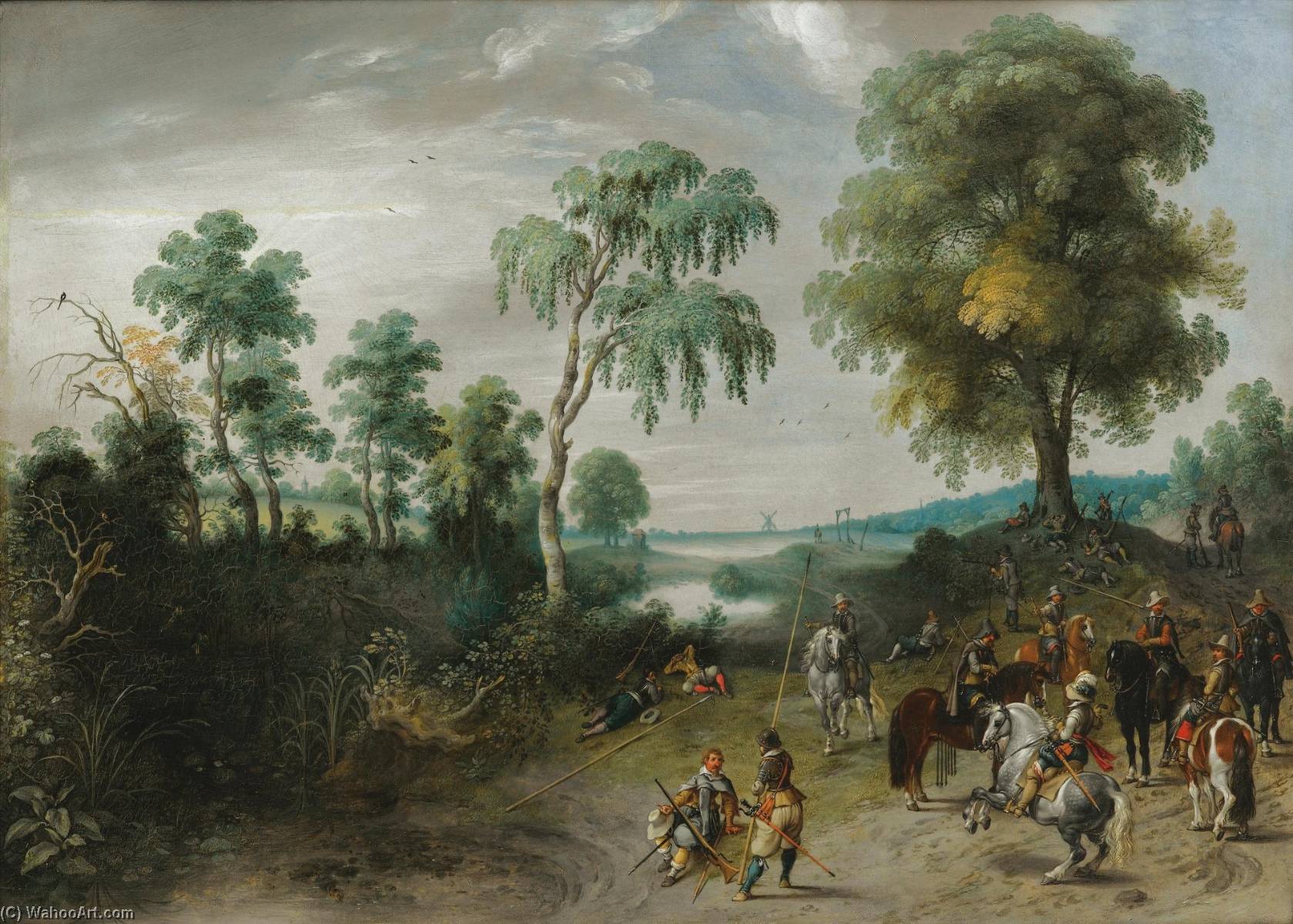 Landscape With Horsemen At Rest — Sebastiaan Vrancx Or Sebastian Vranckx