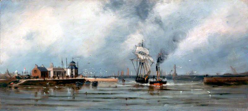 Entrance To Aberdeen Harbour — James Cassie