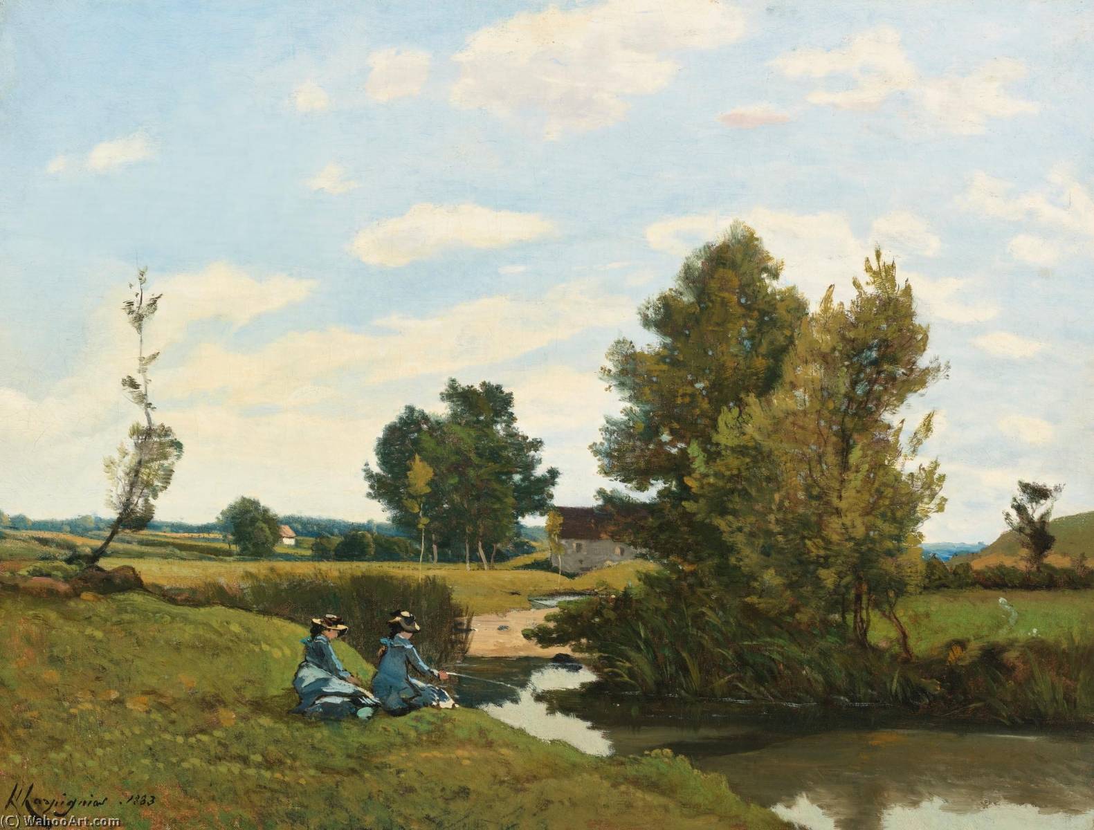 An Afternoon Along The Loing, Near Saint Privé — Henri-joseph Harpignies