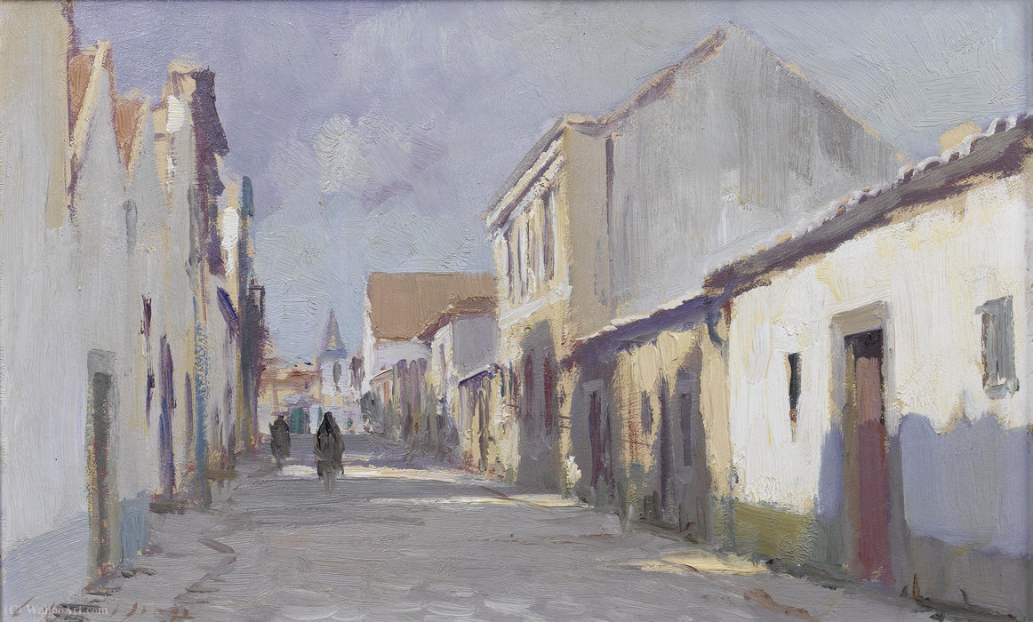 Street Scene, Cascais, Portugal — Edward Seago