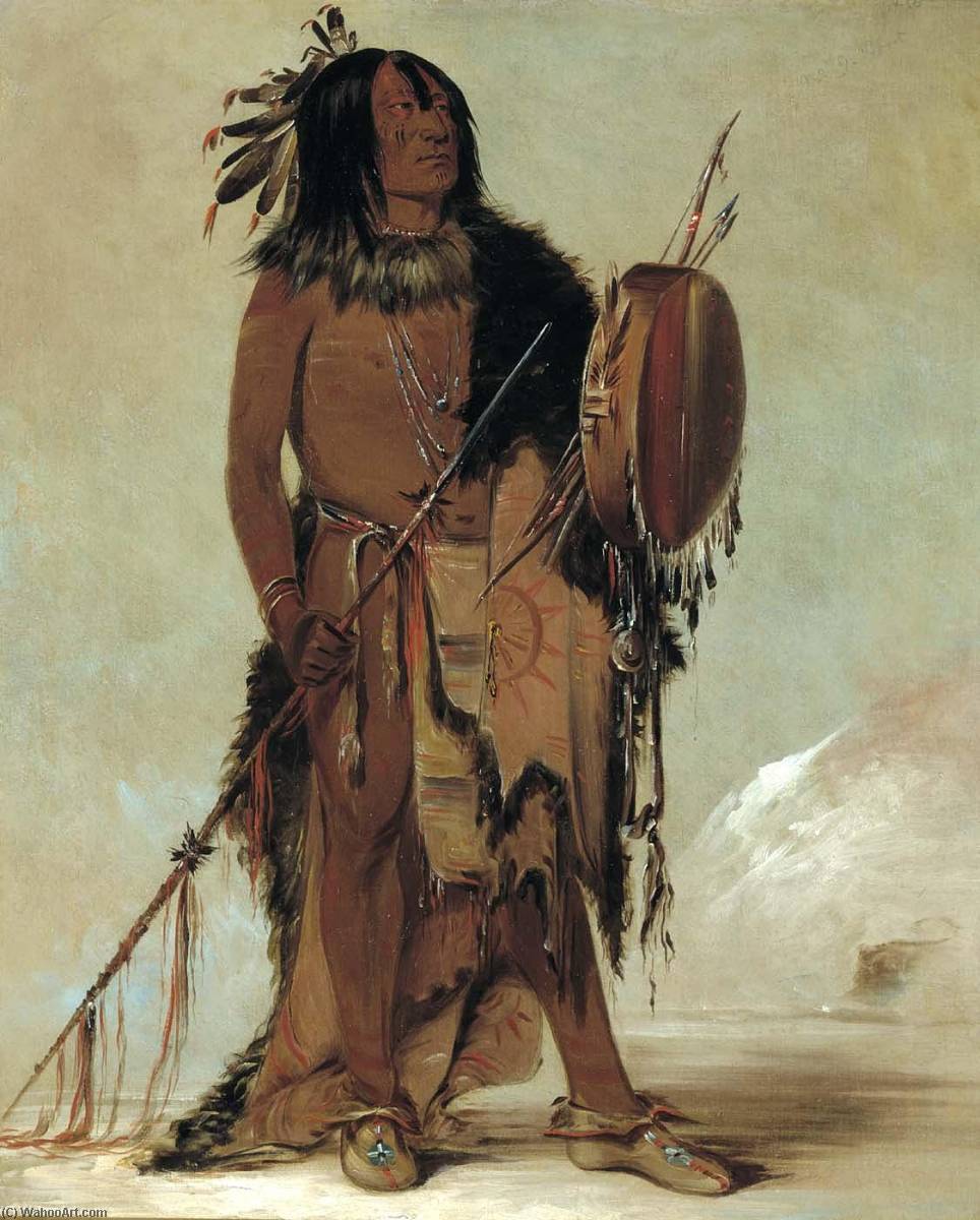 Wún Nes Tou, White Buffalo, An Aged Medicine Man — George Catlin