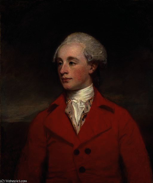 Portrait Of Mr Morley, Half-length, In A Red Coat — George Romney
