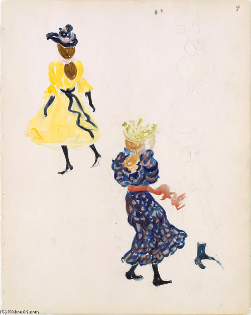 Young Girls In Hats And Sashed Dresses — Maurice Brazil Prendergast