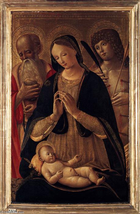 Madonna And Child With Sts Sebastian And Jerome — Pietro Di Domenico Da Siena