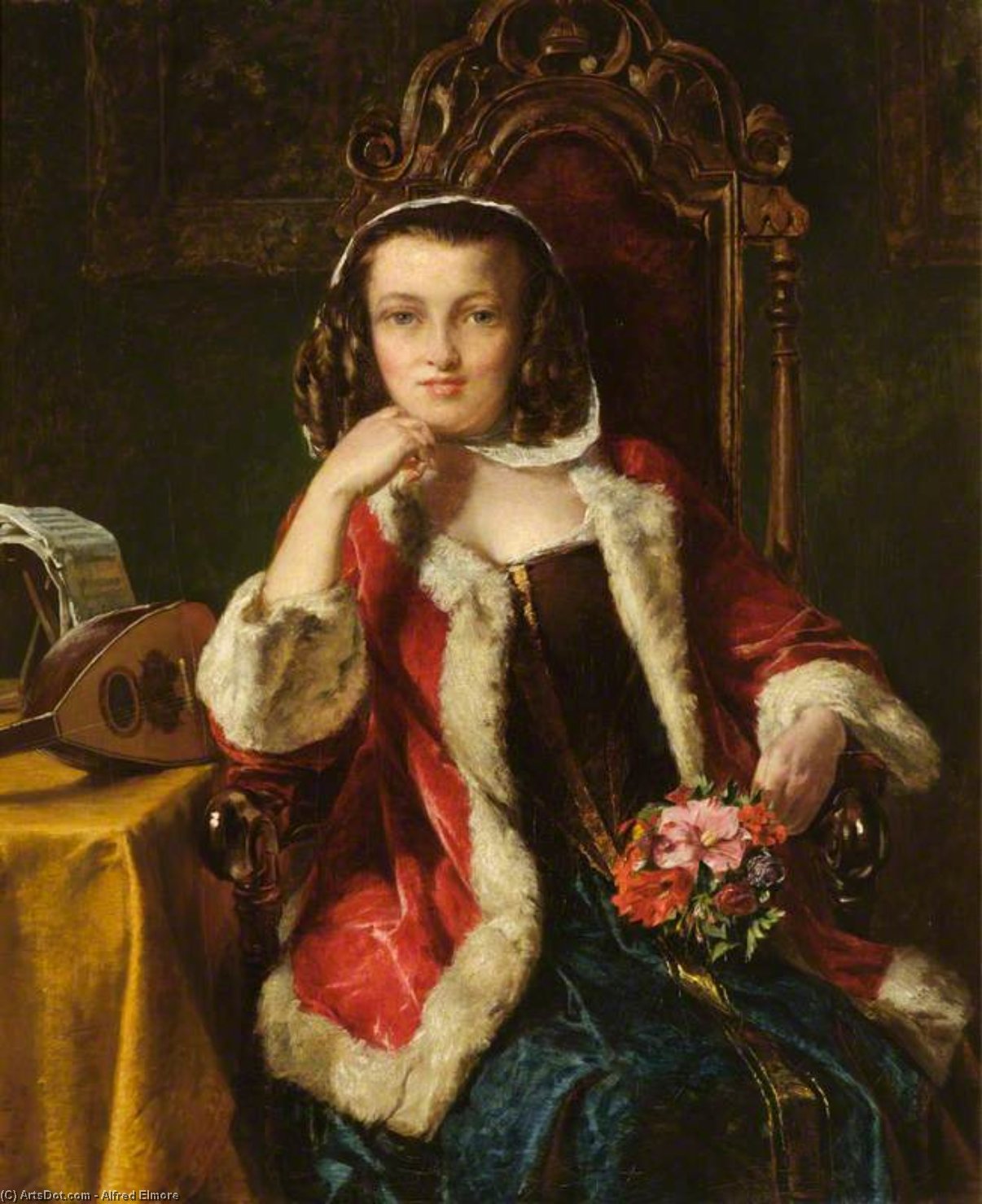 Portrait Of A Girl — Alfred Elmore