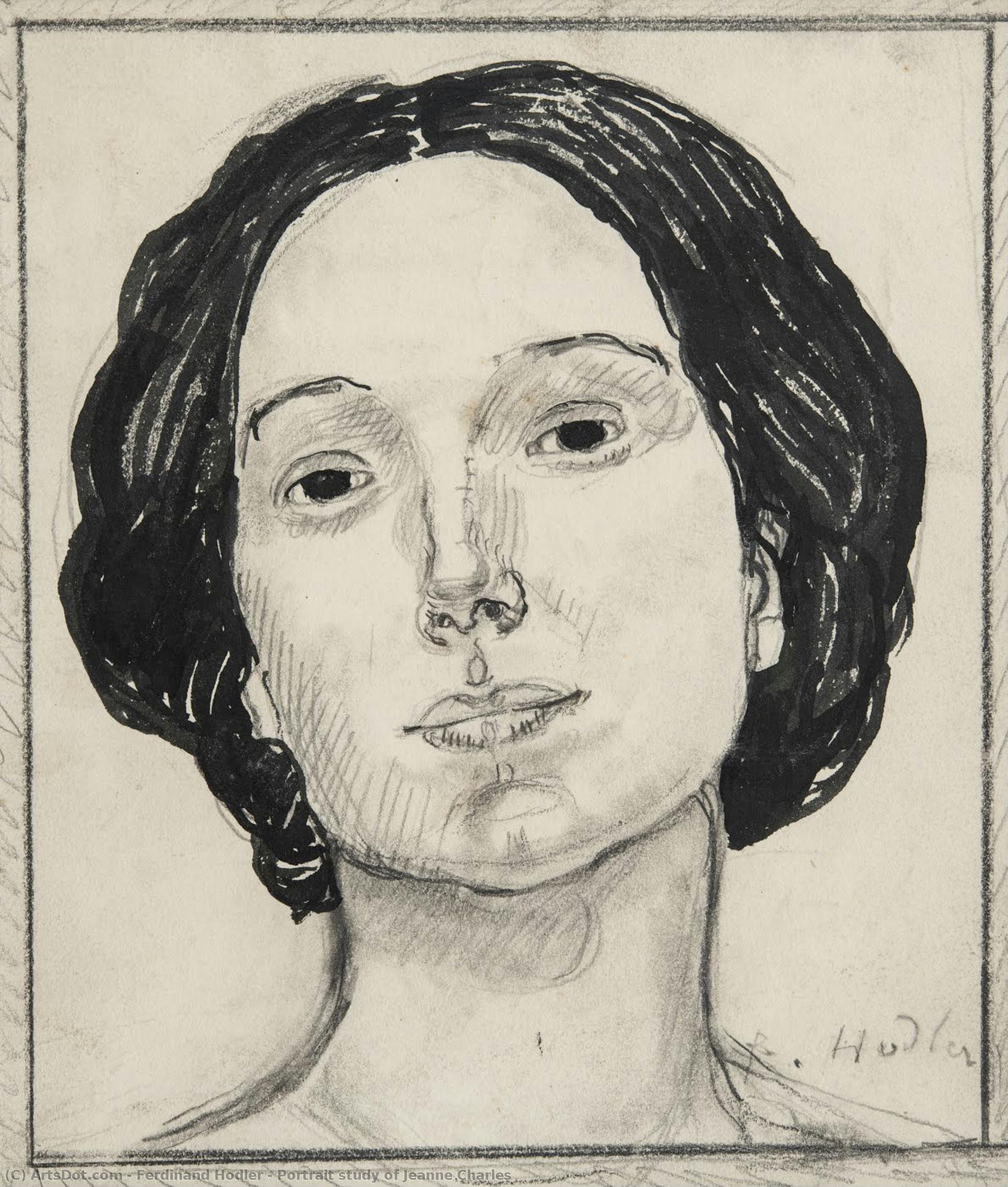 Portrait Study Of Jeanne Charles — Ferdinand Hodler