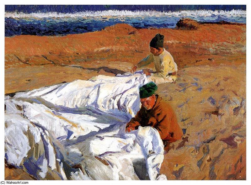 Cosiendo La Vela — Joaquín Sorolla Y Bastida