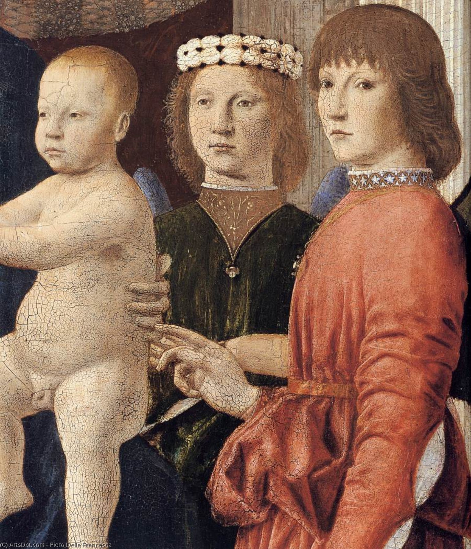 Madonna And Child Attended By Angels (detail) — Пјеро Дела Франческа
