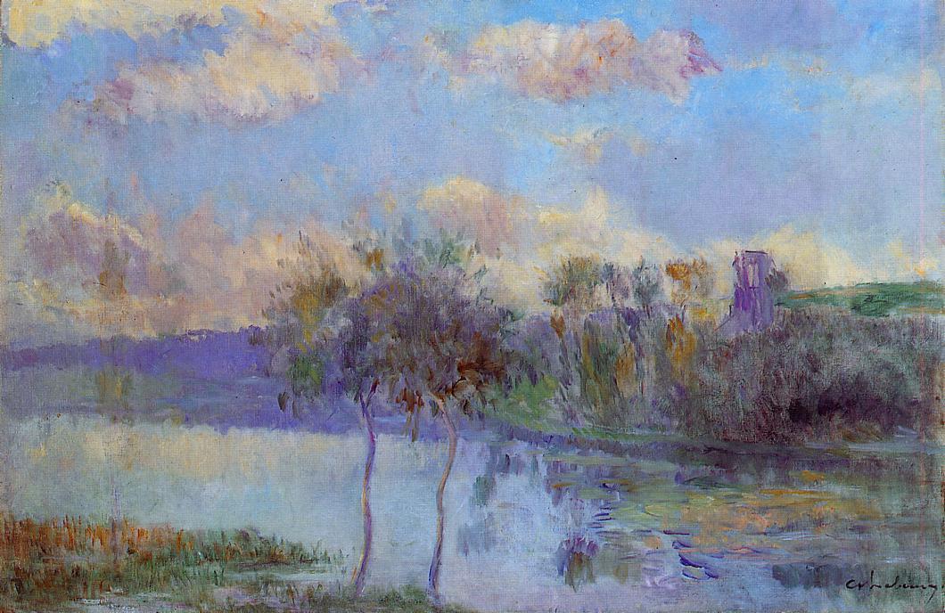 The Pond At Chalou-moulineux, Near Etampes — Albert-charles Lebourg