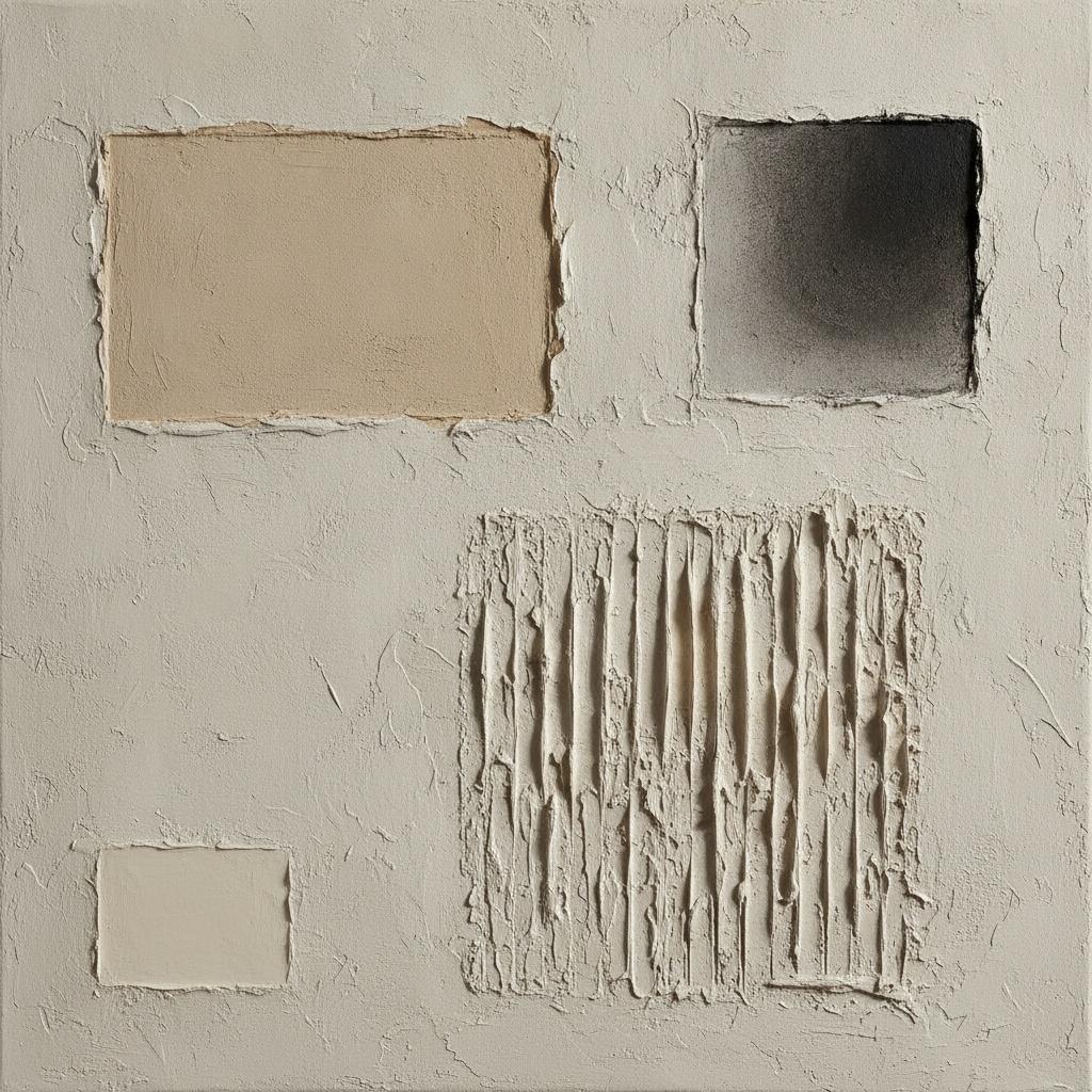Sculpted Crevices And Charcoal Shadows In Neutral Relief — David Moreau