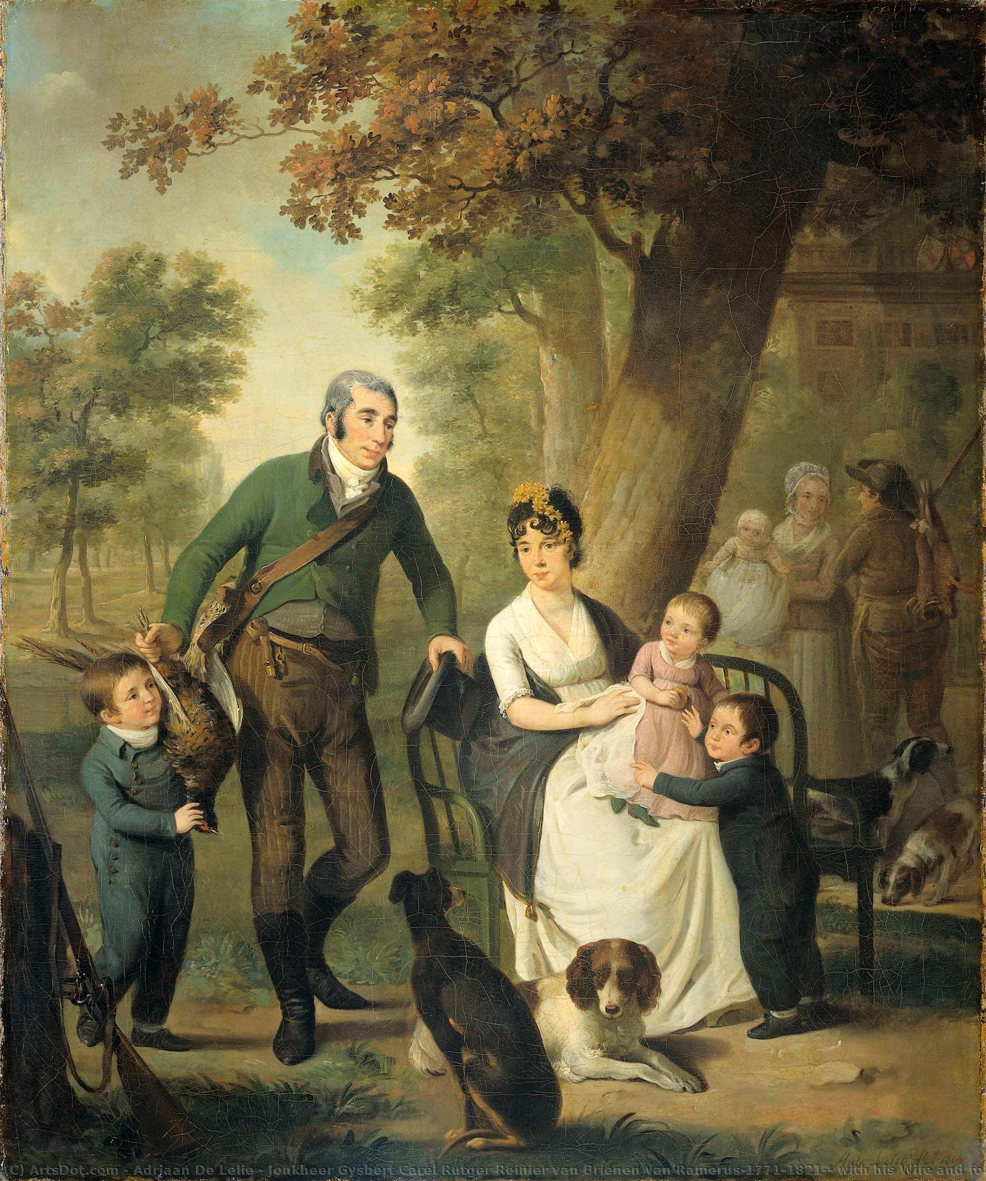 Jonkheer Gysbert Carel Rutger Reinier Van Brienen Van Ramerus(1771-1821), With His Wife And Four Of Their Children, Adriaan De Lelie, 1804 — Adriaan De Lelie