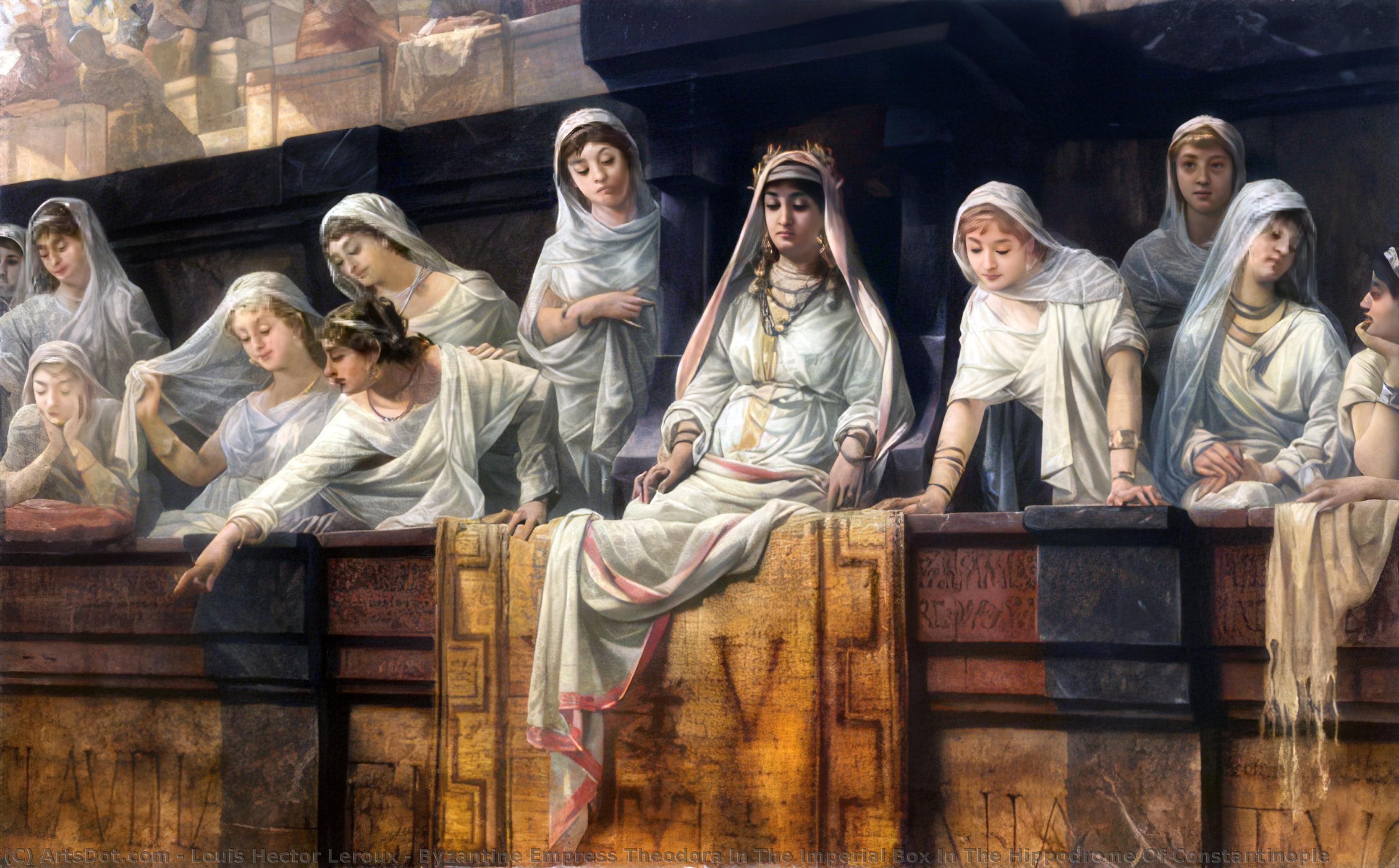 Byzantine Empress Theodora In The Imperial Box In The Hippodrome Of Constantinople — Louis Hector Leroux