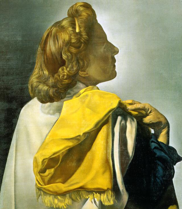 Gala Contemplating The Corpus Hypercubicus, 1954 — Salvador Dalí