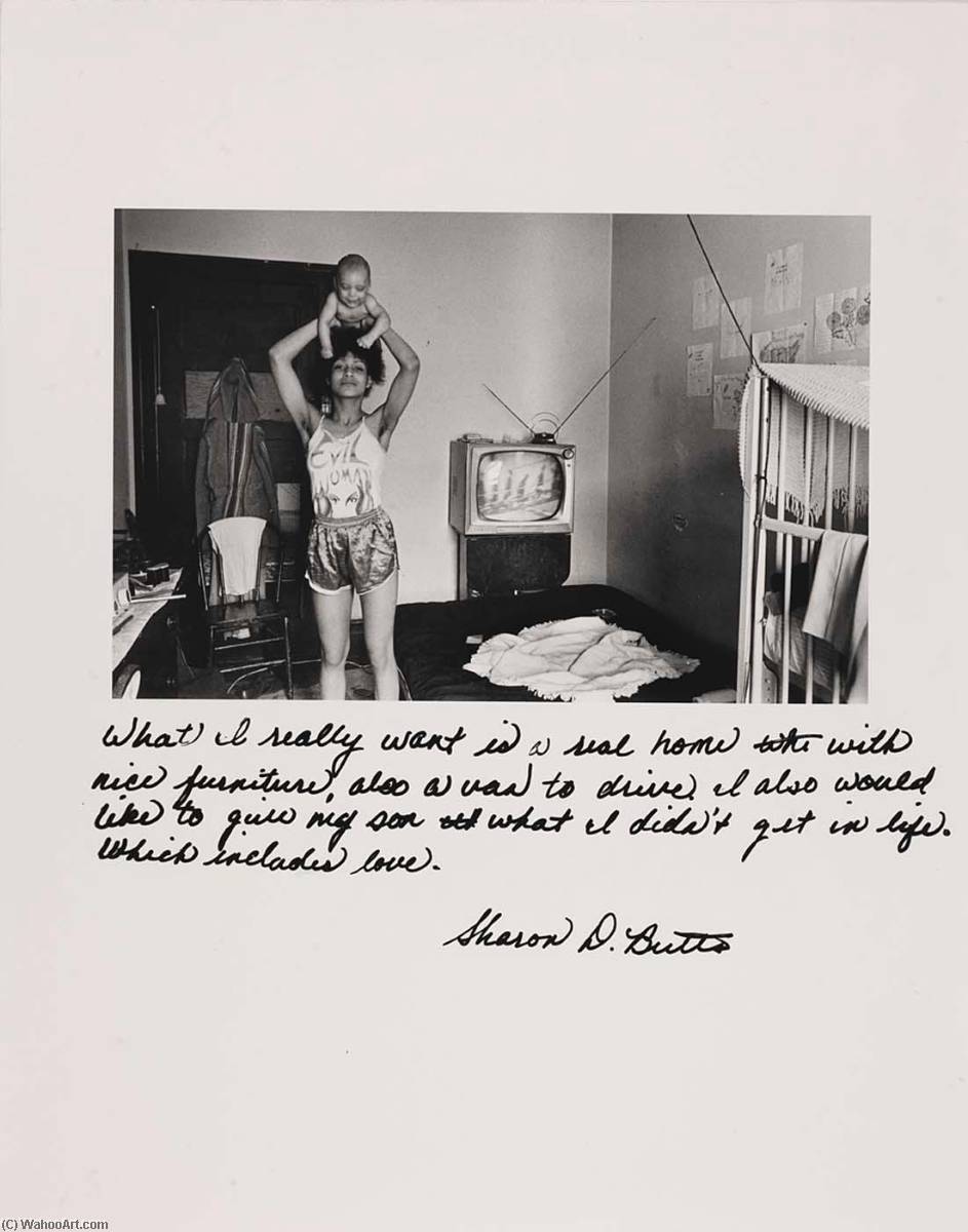 Untitled What I Really Want Is A Real Home With Nice Furniture, Also A Van To Drive. I Also Would Like To Give My Son What I Didn't Get In Life. Which Includes Love. Sharon D. Butts, From The Series Rich And Poor — Jim Goldberg