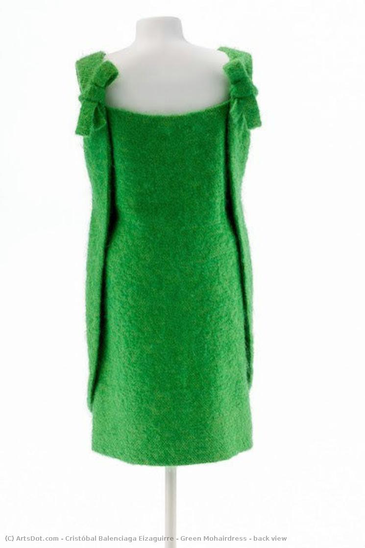 Green Mohairdress - Back View — Kristobal Balensiga Ejzagire