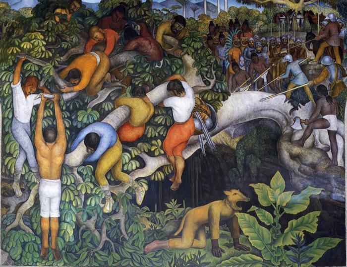 The History Of Cuernavaca And Morelos - Crossing The Barranca — Diego Rivera