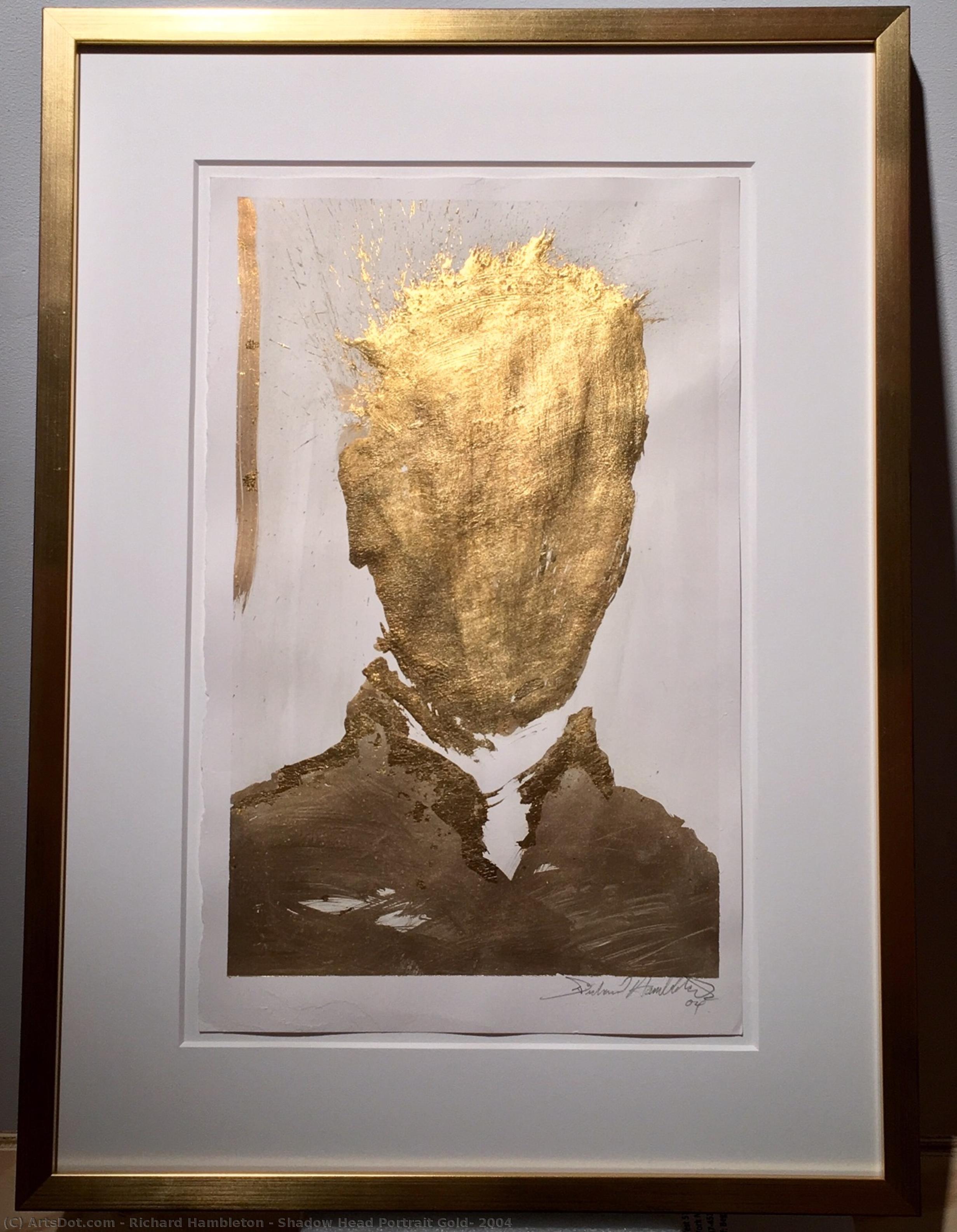Shadow Head Portrait Gold, 2004 — Richard Art Hambleton