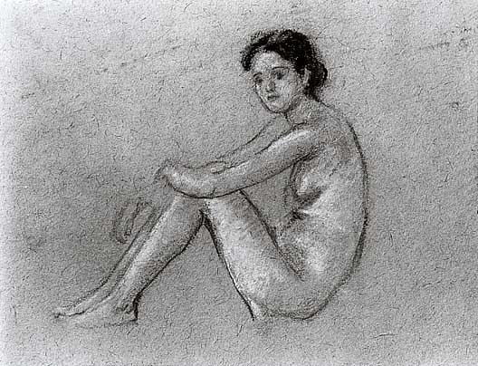 Female Nude, (painting) — Arthur B. Davies