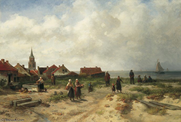 In The Dunes Of Scheveningen — Salomon Leonardus Verveer
