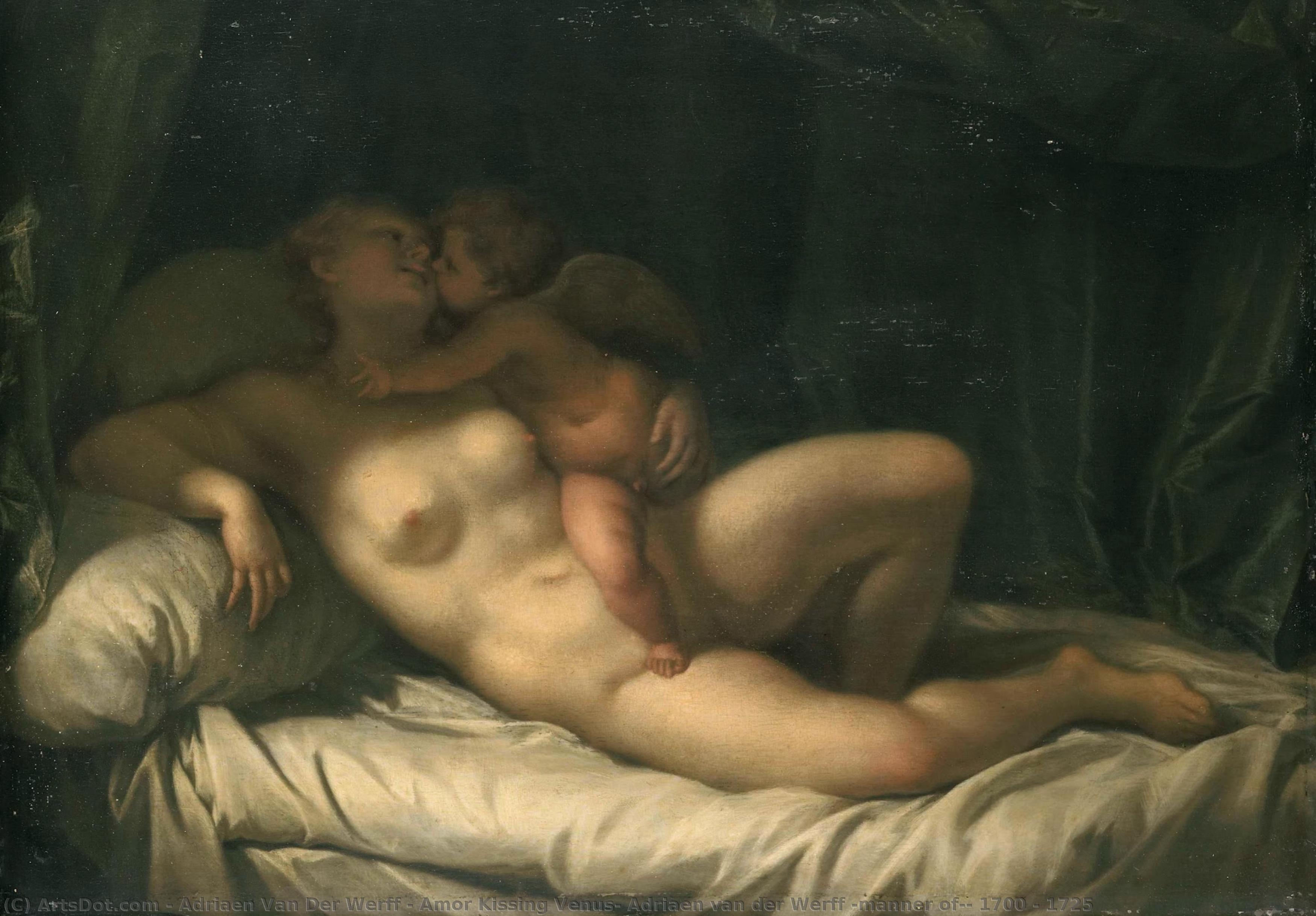 Amor Kissing Venus, Adriaen Van Der Werff (manner Of), 1700 - 1725 — Adriaen Van Der Werff