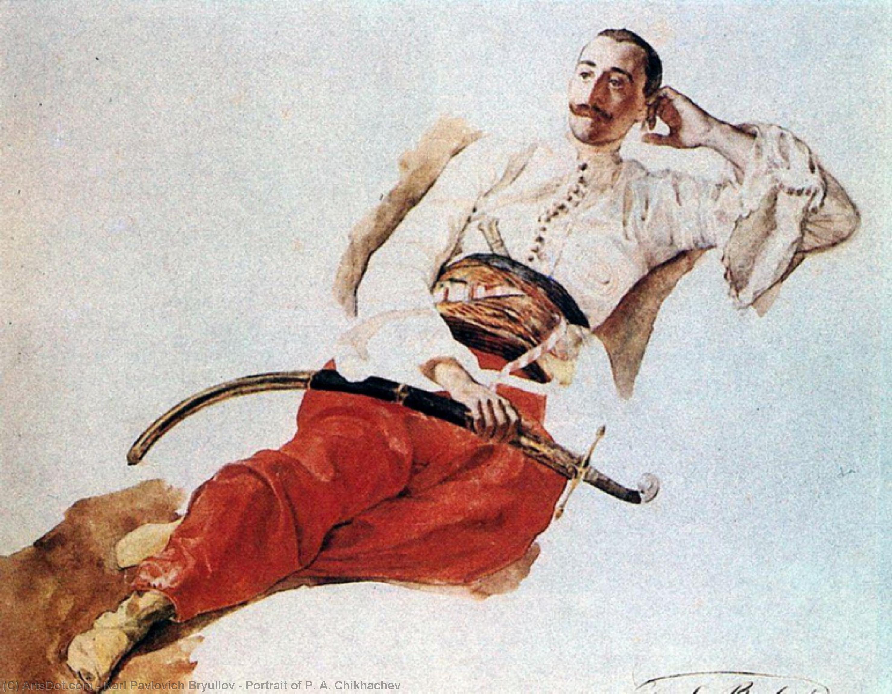 Portrait Of P. A. Chikhachev — Karl Pavlovich Bryullov