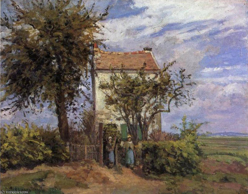 The House In The Fields, Rueil. — Camille Pissarro