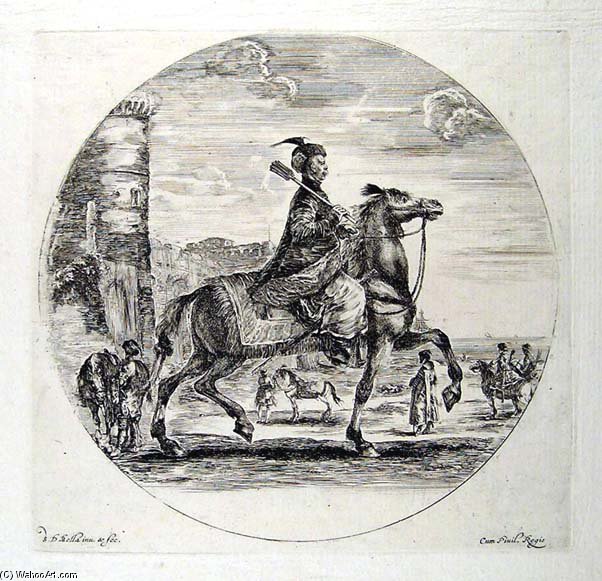 Polish Horseman Holding A Mace — Stefano Della Bella