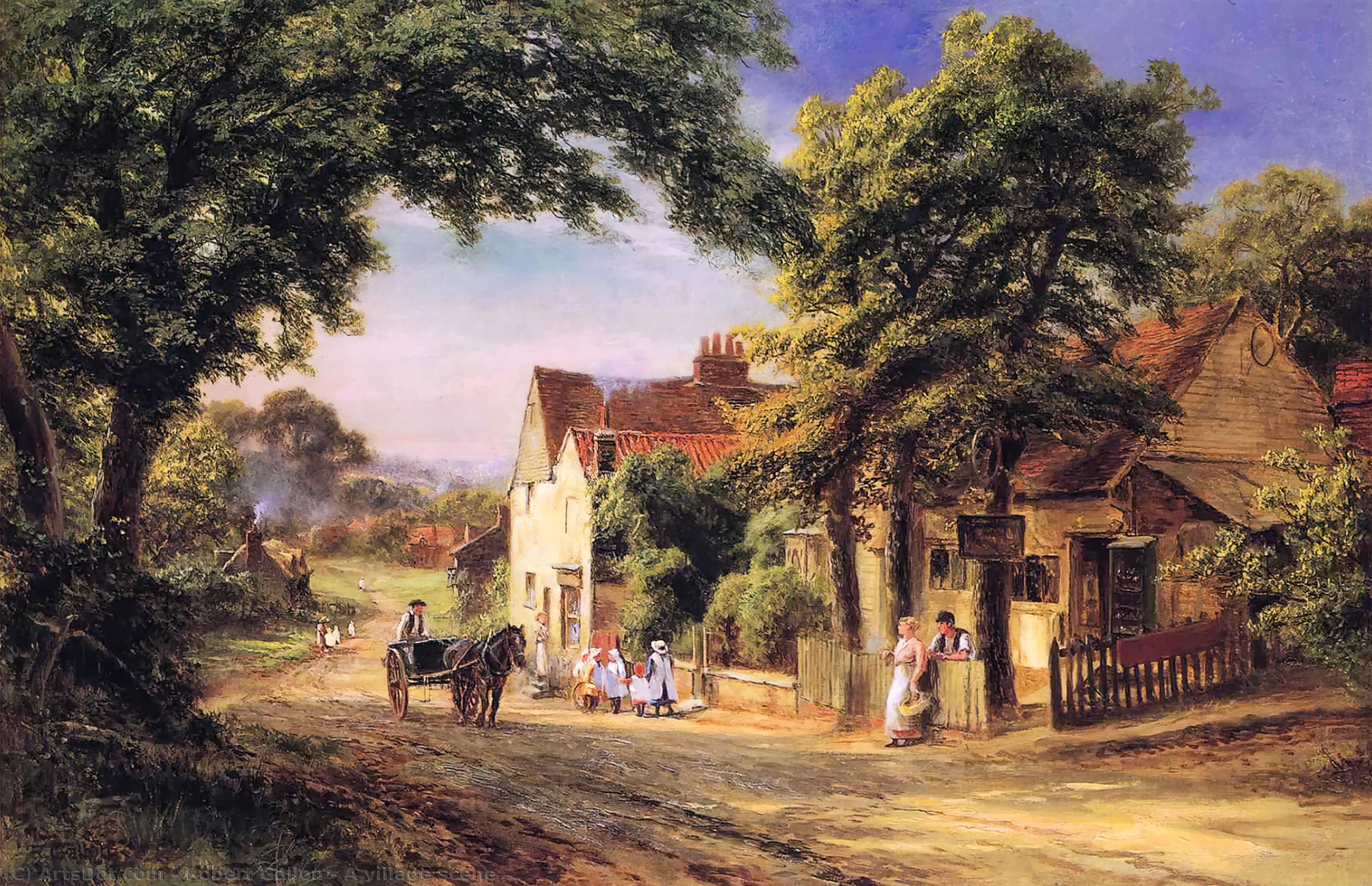 A Village Scene — Robert Gallon