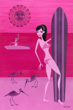 Magenta Sun — Josh Agle (shag)
