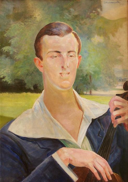 Portrait Of A Man With A Cello — Jacek Malczewski