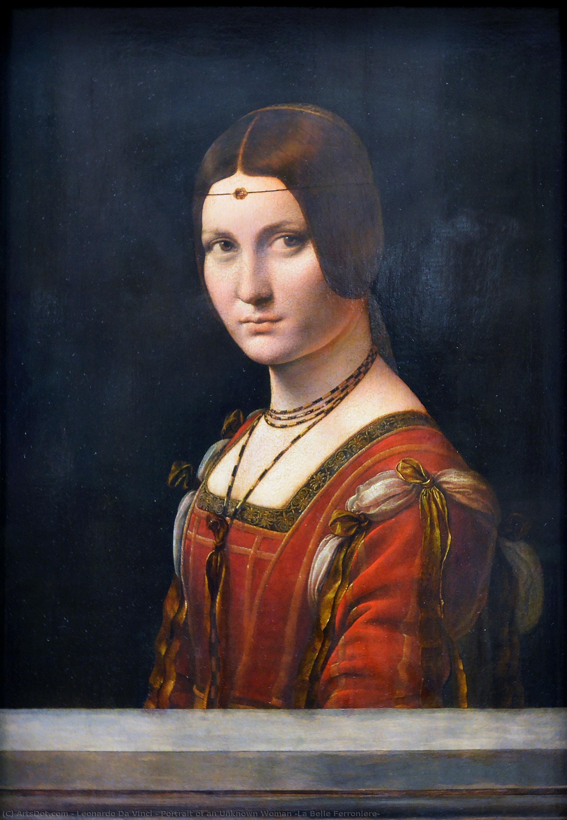 謎の女性の肖像画（ラ・ベル・フェロニエール） — レオナルド・ダ・ヴィンチ