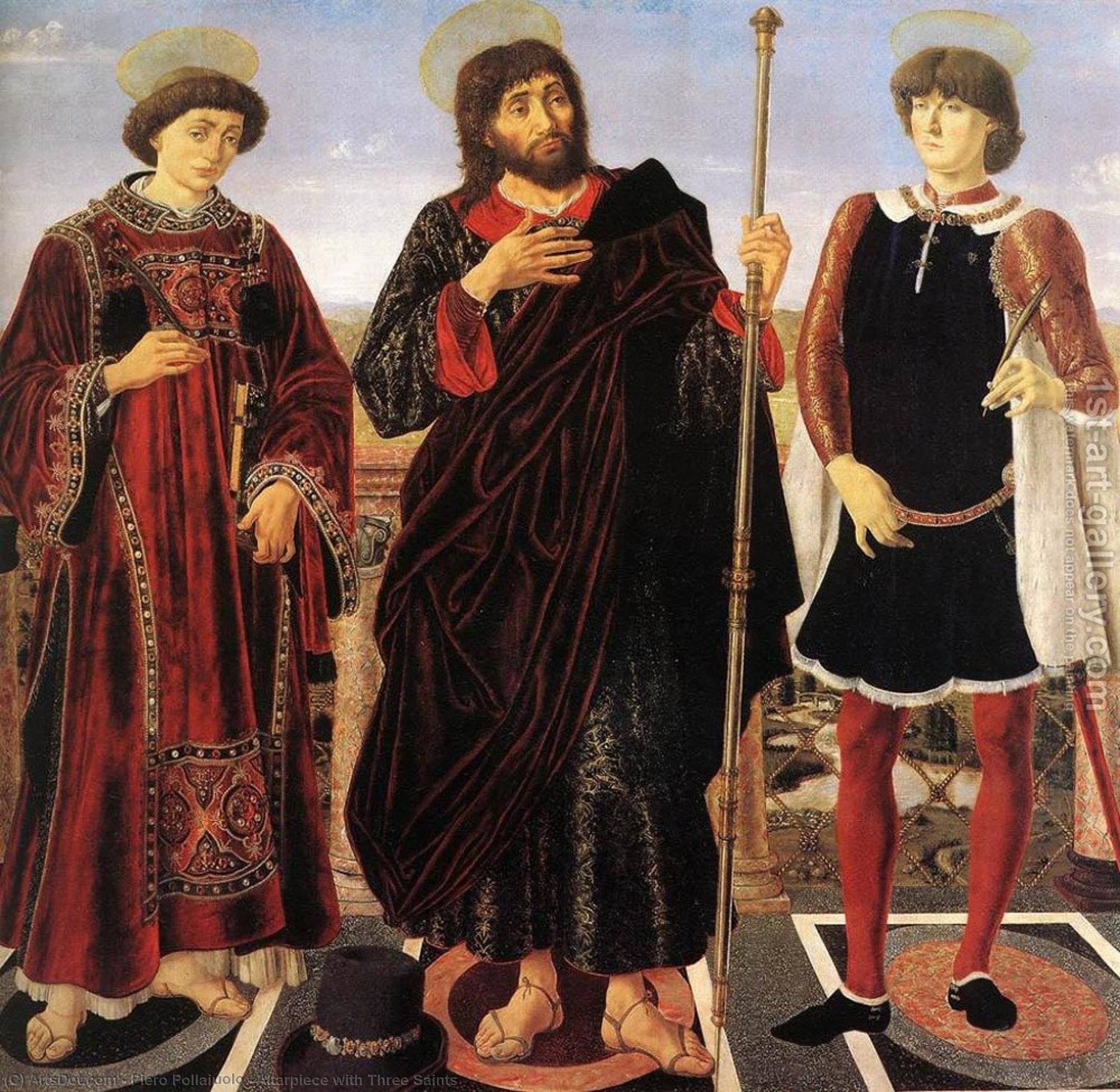 Retablo Con Tres Santos — Piero Pollaiuolo