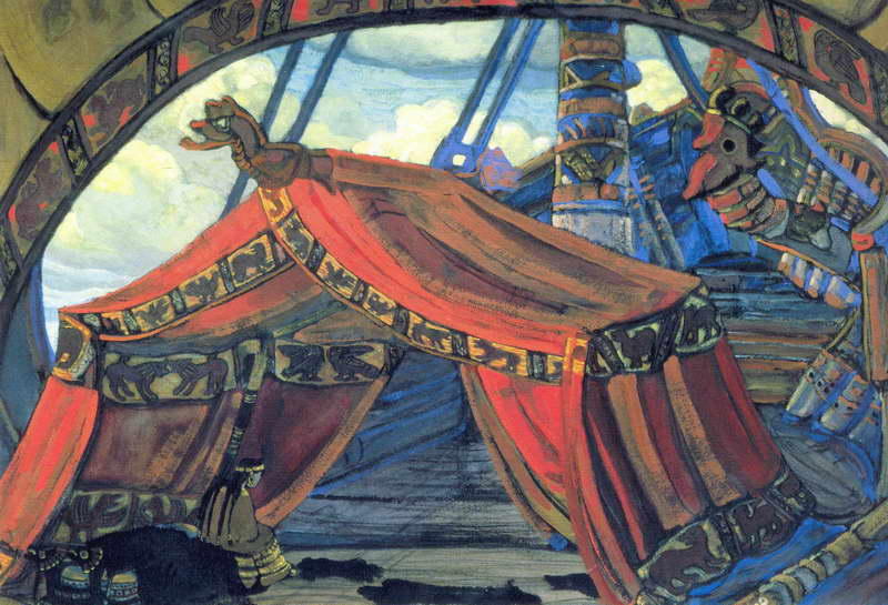 'study Of Scene Design For ''tristan Und Isolde''' — Nicholas Roerich