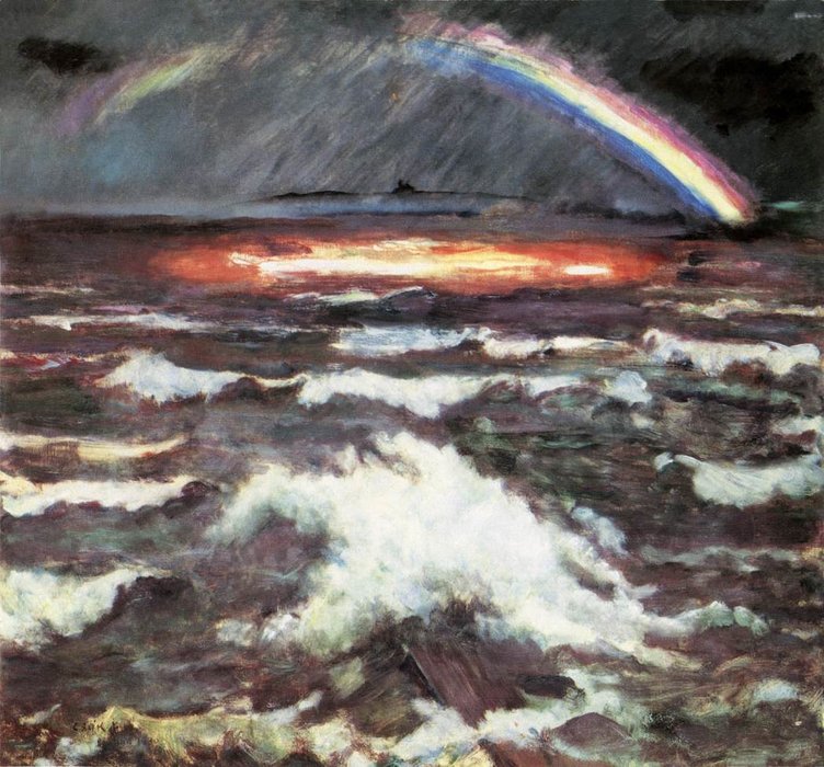 Rainbow Over Lake Balaton — István Csók