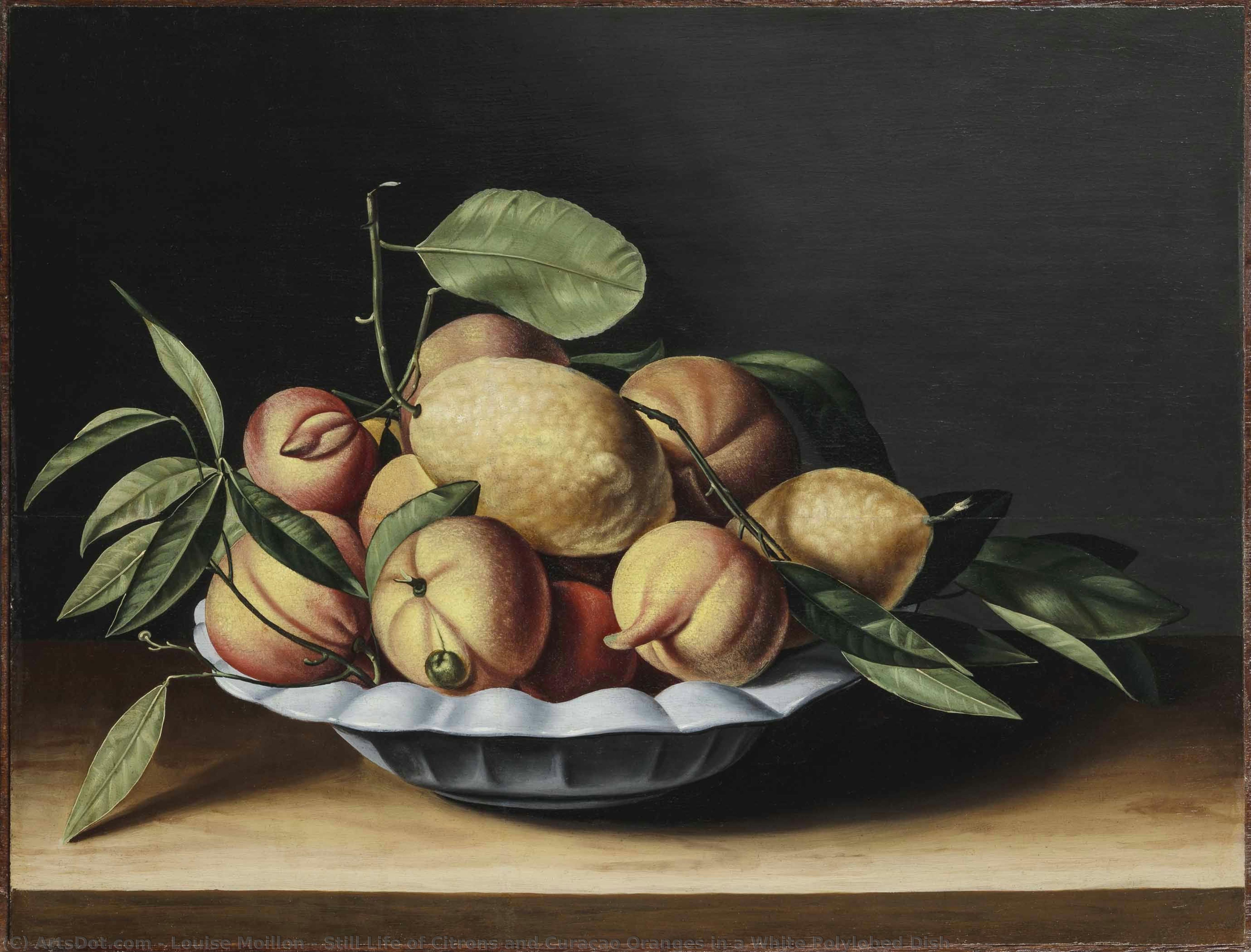 Still Life Of Citrons And Curaçao Oranges In A White Polylobed Dish — Louise Moillon
