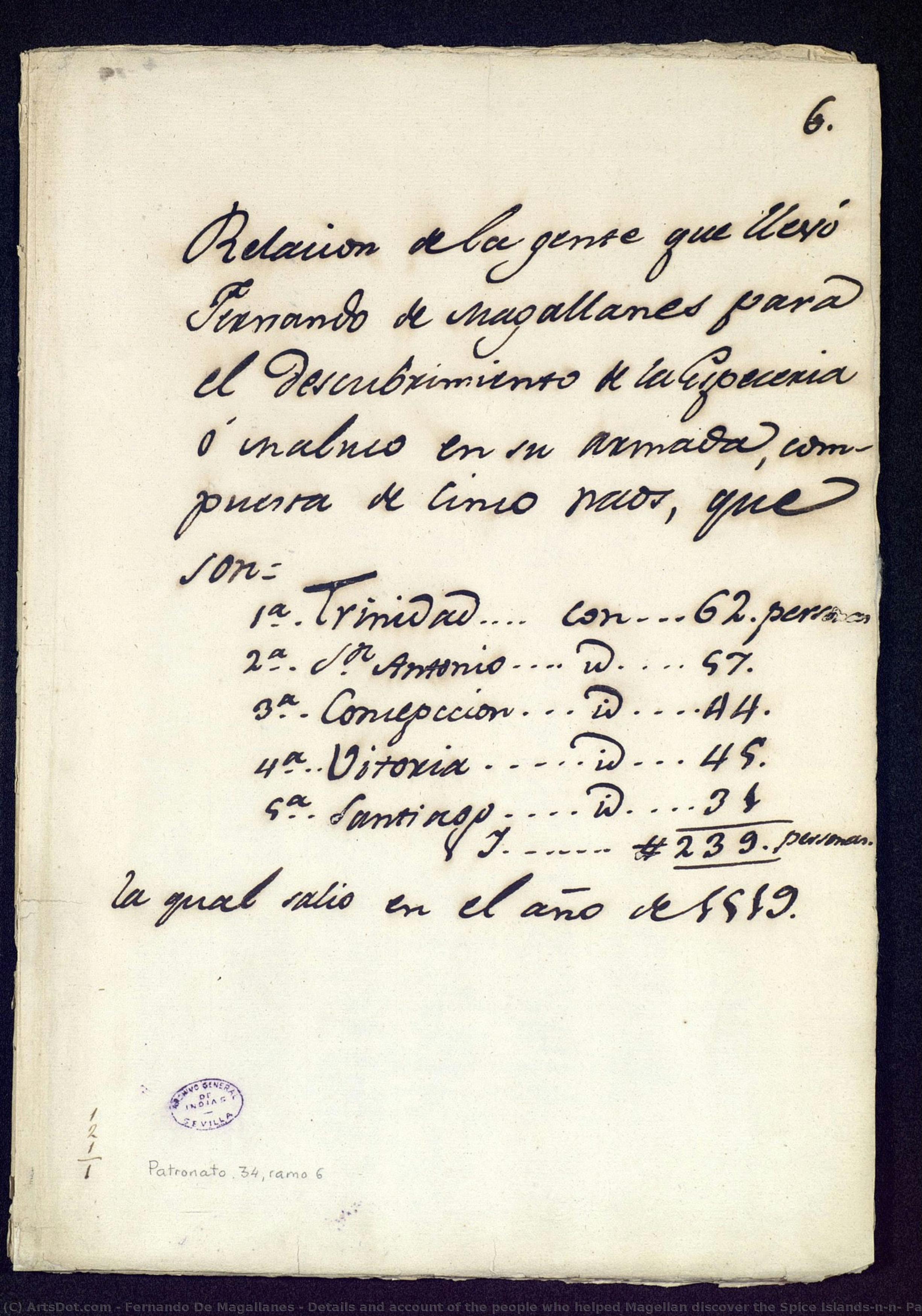 Details And Account Of The People Who Helped Magellan Discover The Spice Islands\n\n/ Page 01 — Fernando De Magallanes