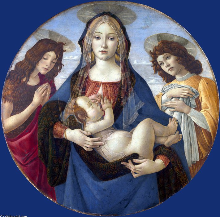 Workshop Of Sandro Botticelli - The Virgin And Child With Saint John And An Angel — Sandro Botticelli