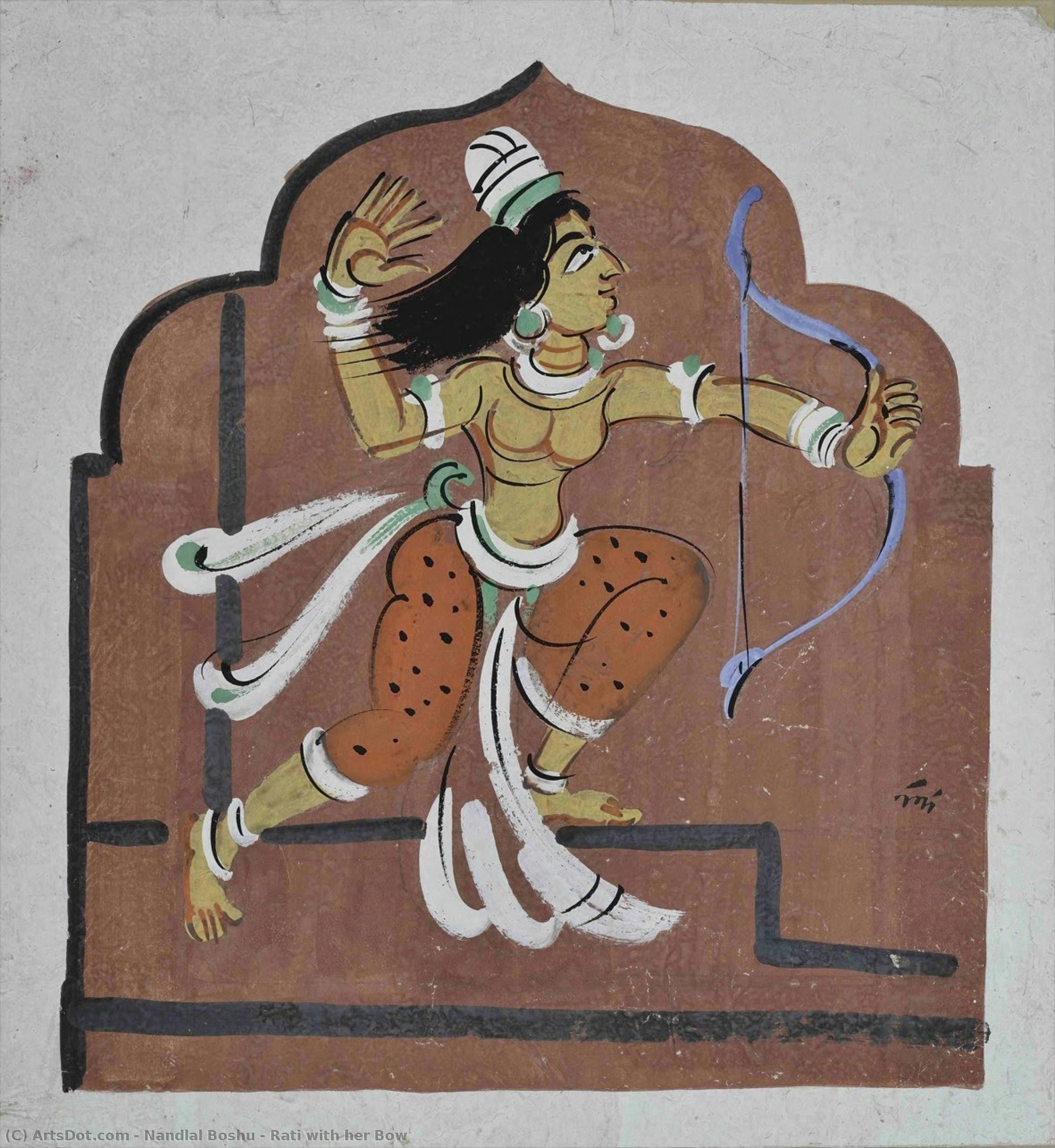 Rati With Her Bow — ナンダラール・ボース